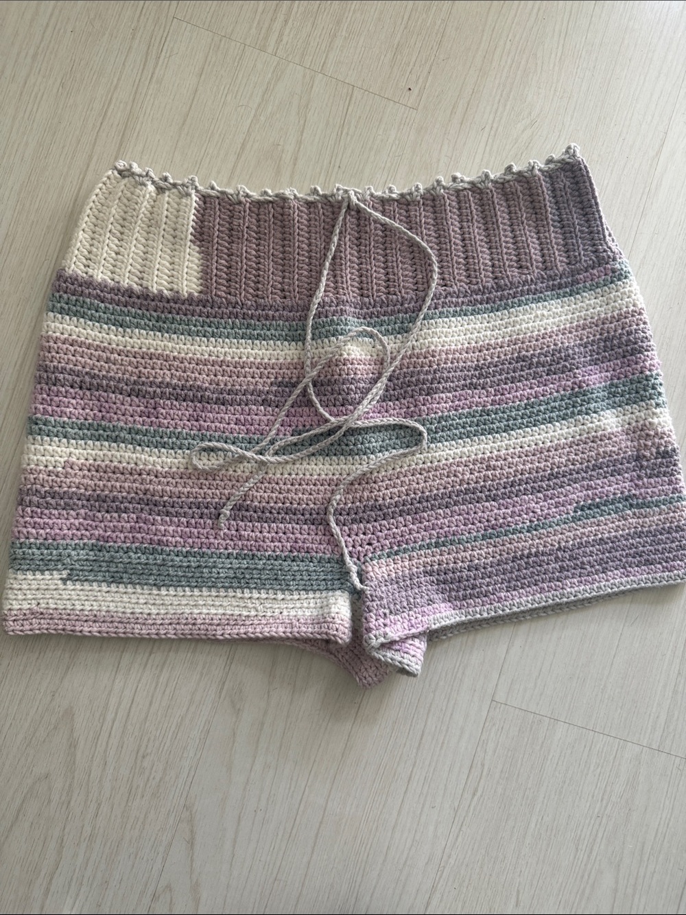NWOT Crochet High-Waist Pastel Colors Shorts